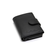 Portafoglio uomo Pierre Cardin verticale pelle porta carte alluminio RFID slim
