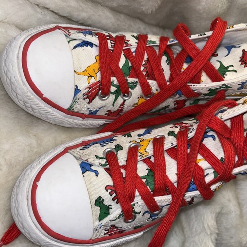 CONVERSE Chuck Taylor DINOVERSE High Top DINOSAUR AUTHENTIC Junior US 2 Fun Run - Picture 12 of 13