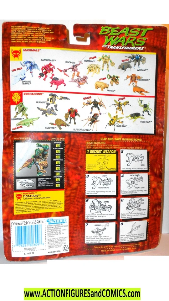 Transformers Beast Wars 1996 TIGERTRON vintage original tiger tigatron complete - Image 4 of 4