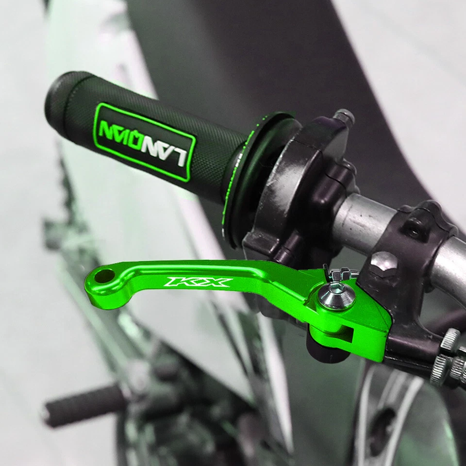 CNC Pivot Brake Clutch Lever Kit For KAWASAKI KX65 KX85 KX100 KX125 KX250 KX250F Foto 2 de 4