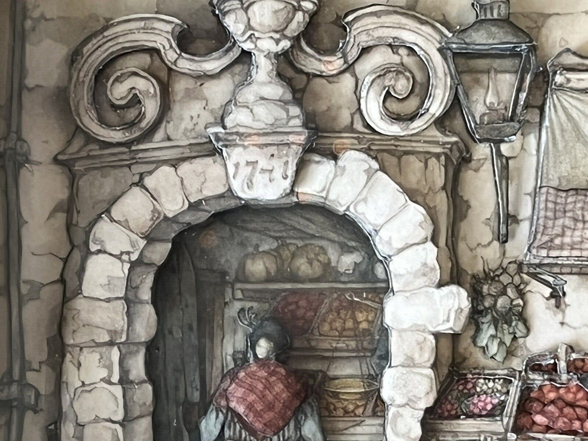 ANTON PIECK Market Days 3D Framed Shadow Box Picture 1966 D.A.C.