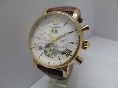 LONGBO MENS AUTOMATIC WATCH **EX-DISPLAY** DAY/DATE **CLASSY** 83236G
