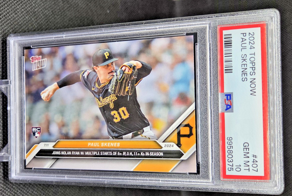 2024 Topps Now Paul Skenes Rookie #407 Pirates PSA Gem MT 10 (JBC1863)