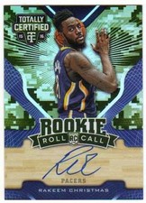 2015-16 Totally Certified Roll Call Mirror Camo RC AUTO /25 Rakeem Christmas