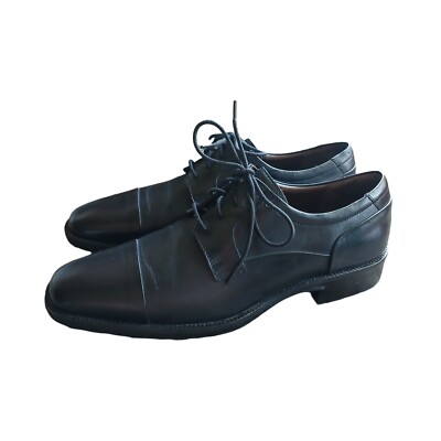 JOHNSTON MURPHY Men's Black Leather Sheepskin FLEX Dress Shoes Size 