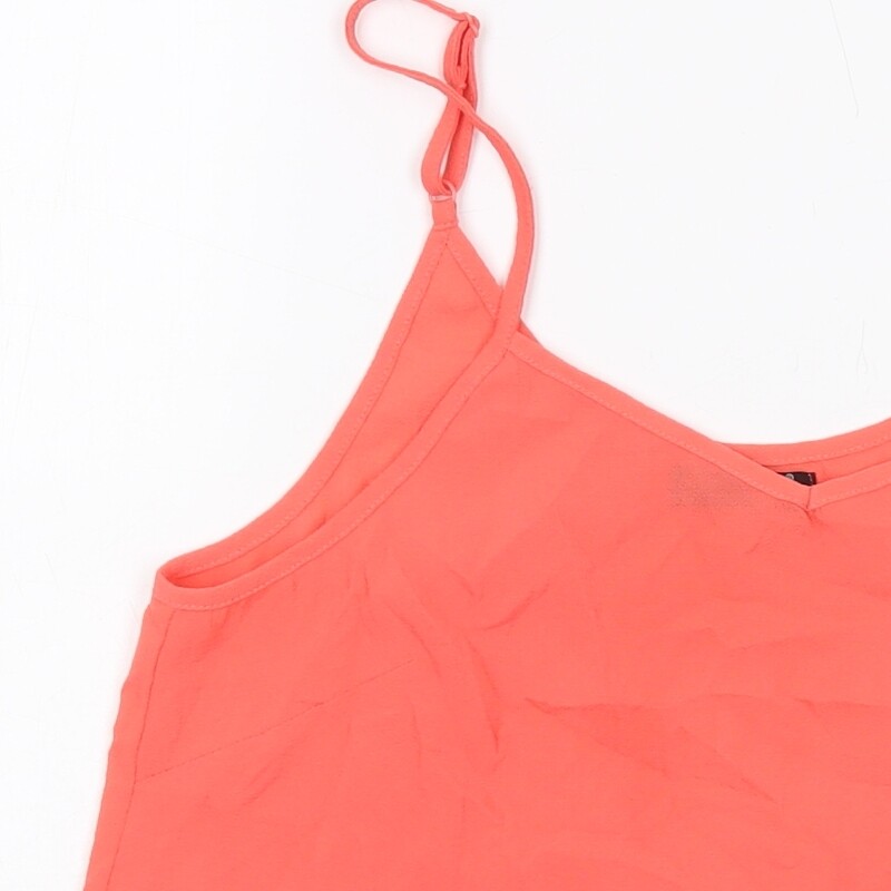 Select Womens Orange Polyester Basic Tank Size 14… - image 6