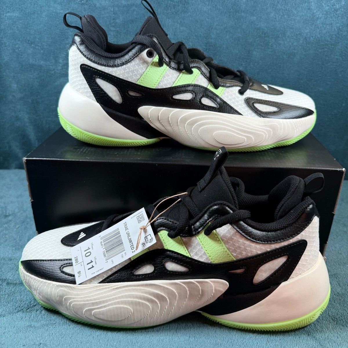 Adidas Tray Young Unlimited 2 White/Yellow Basketball Shoe M10/W11