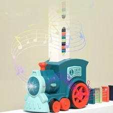 Domino Train Toy Set for Kids - 60pcs, Domino Blocks Set Building and Stacking