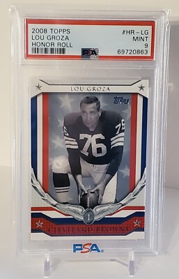 2008 Topps Honor Roll #HR-LG Lou Groza PSA 9 MINT Browns HOF INSERT