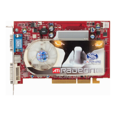 Graphics Card Sapphire ATI Radeon X1600 Pro AGP 512MB DDR2 88-3C85