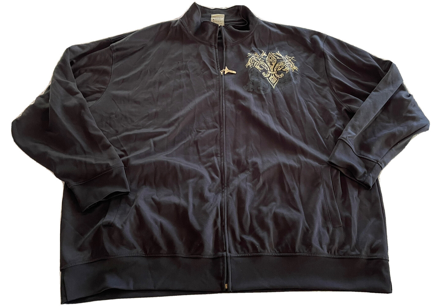 Avirex Black Bomber Jacket Zip Graphic 