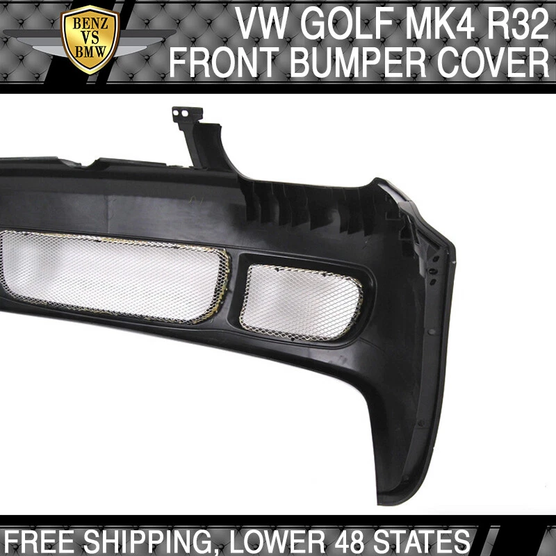Cubierta de parachoques delantero estilo Volkswagen Golf MK4 R32 99-05 malla de acero sin pintar Foto 4 de 4
