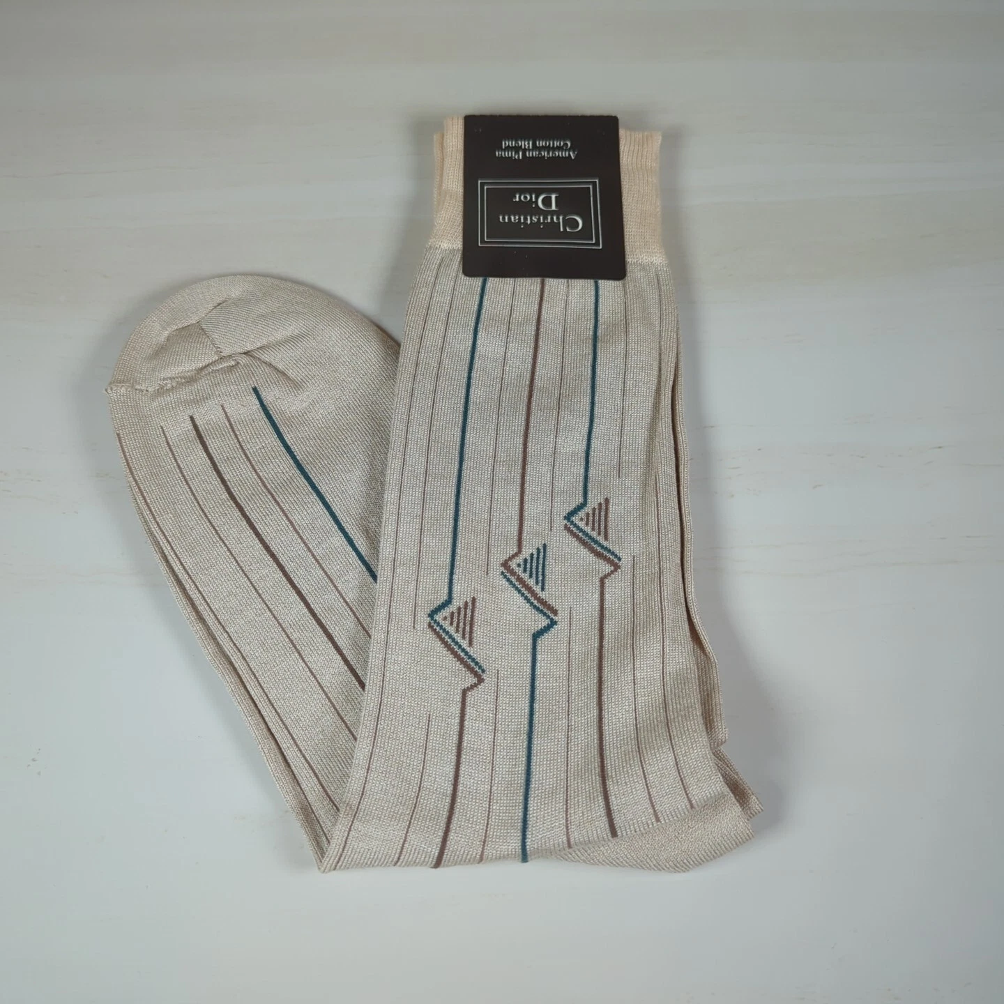 Calze uomo Christian Dior vintage misto cotone executive alte 10 13 NOS