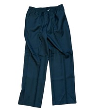 Alfred Dunner Classic Fit Pull On Pants Black Stretch w/ Elastic Waist Size 12P
