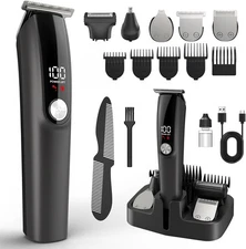 Beard Trimmer for Men Hair Clippers - 6 in 1 Professional Grooming Kit Cordless 
