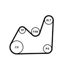 Keilrippenriemensatz für VW Bora 1 1J2 1J6 Golf 4 1J1 1J5 Passat B5 3B2 | 24338