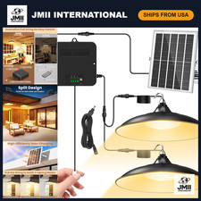 Bright Solar Shed Light - Indoor/Outdoor Dual Lamp, 2000LM, 3000K, Pull String