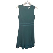 Calvin Klein Elegant Sleeveless Hunter Green Party Mini Dress Size 2 Christmas