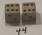 Vintage Pair Bone (Bovine) Dice 1/4”