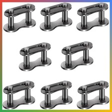 415H Chain Master Link 8pc Heavy Duty Steel For Bicycle Moped ATV Scooter Kart