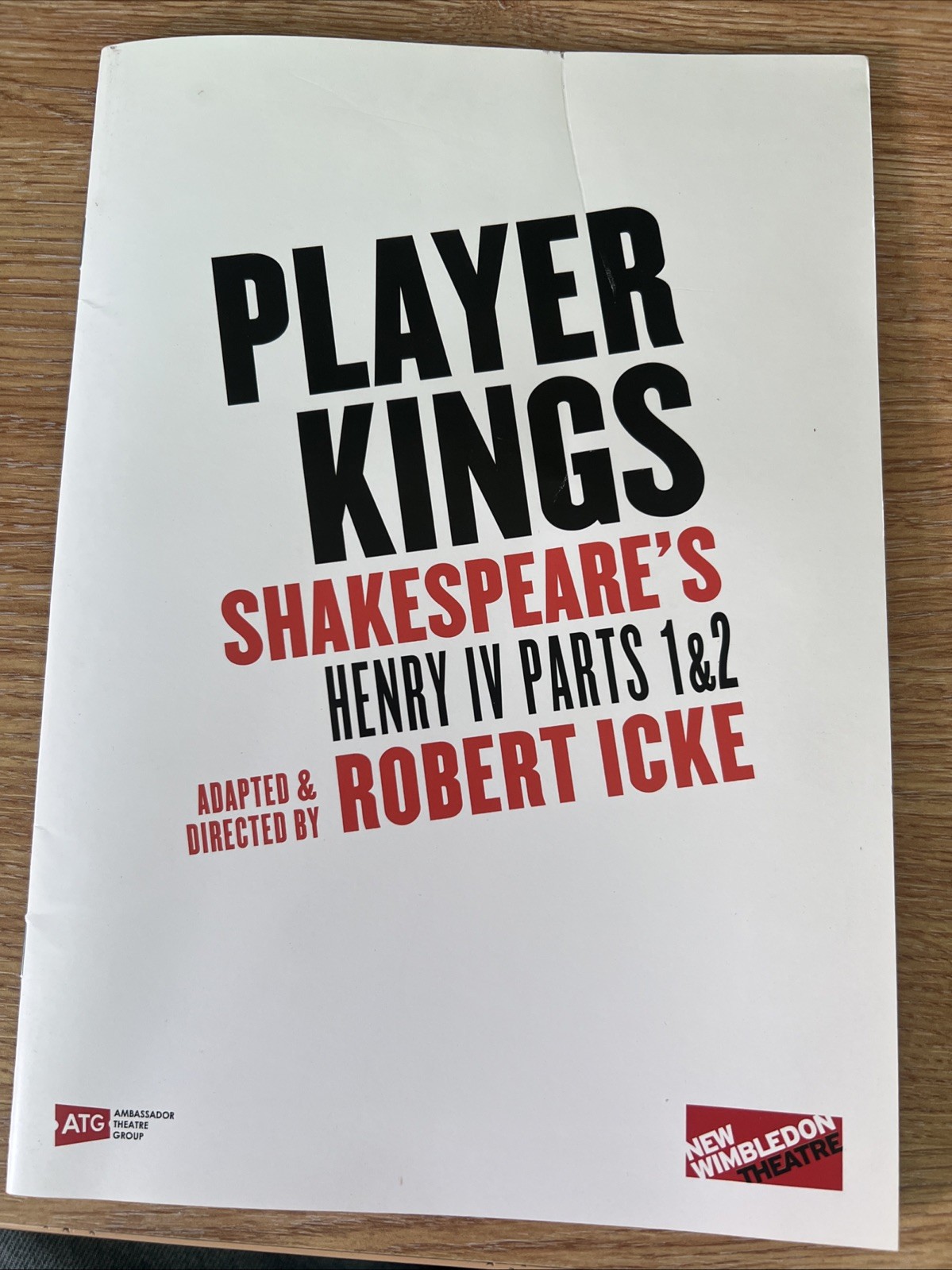 Player Kings - Ian McKellen - Theatre Programme 2024 Opening Night