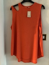 BNWT By TU Orangey Red Cut Out Top Size 22