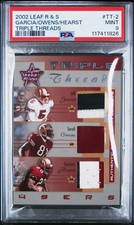 2002 Leaf R&S Triple Threads 49ers Terrell Owens/Hearst/Garcia PSA 9! Rare! #/50