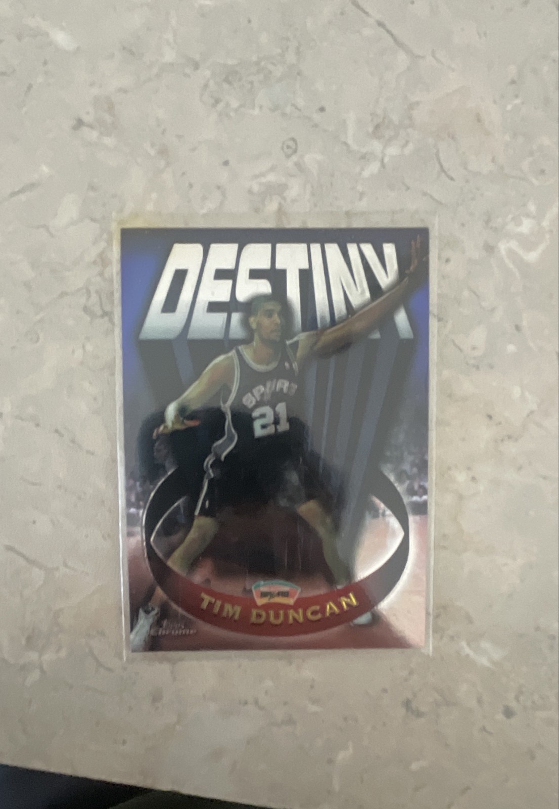 1997-98 Topps Chrome - Destiny Tim Duncan #D8 (RC)