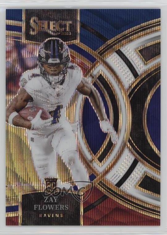 2023 Panini Select Premier Level Tri-Color Prizm /225 Zay Flowers Rookie RC 0zu6