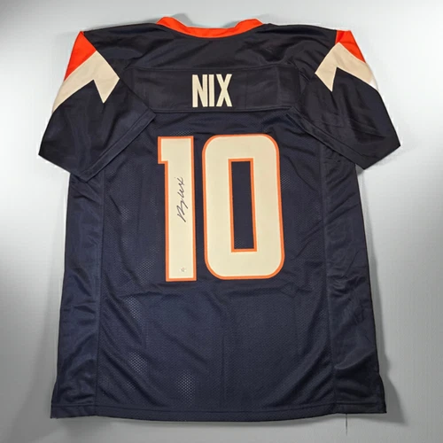 Bo Nix of the Denver Broncos autographed football jersey PAAS COA