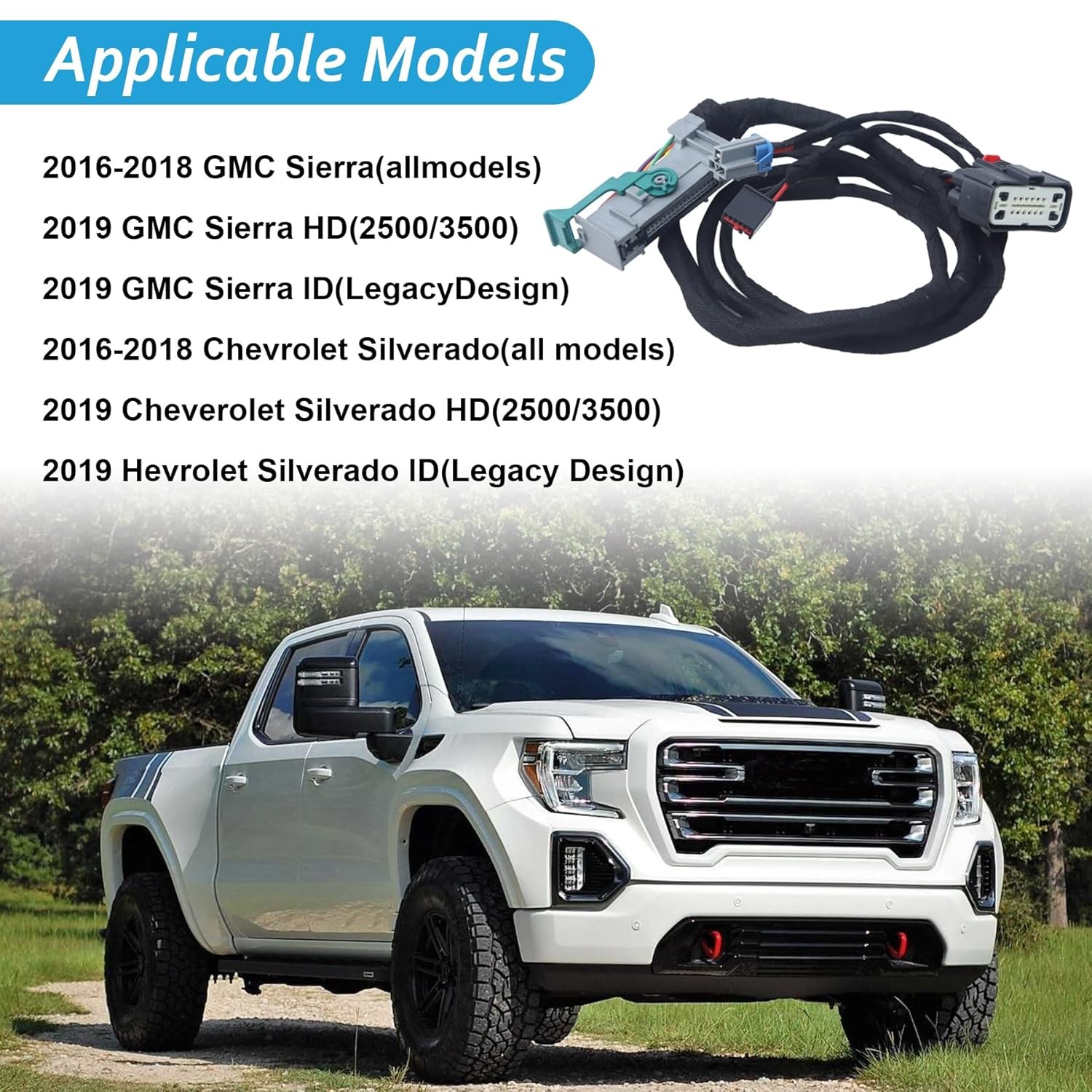 16-PIN Jump Seat to Full Center Console Conversion Harness Fit for Chevrolet