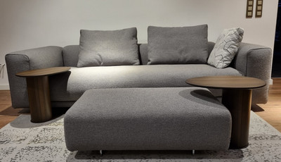 Cor Sofa + Hocker, Modell Moss, in Stoff grau, Top Zustand w.NEU!