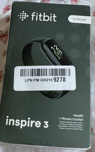 Fitbit Inspire 3 Black Activity Tracker Bluetooth Heart Rate 7+ Day Battery