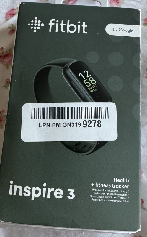 Fitbit Inspire 3 Black Activity Tracker Bluetooth Heart Rate 7+ Day Battery
