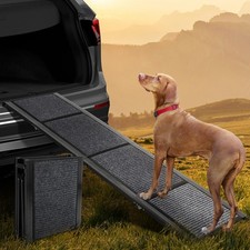 71" Long Dog Ramp for Car,17" Wide Foldable Dog Ramps for Large Pet