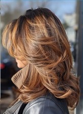 100 Human Hair Ombre Brown Wave Wig 13x4 Lace Wigs for Women Party