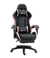 Vinsetto Racing Style Gaming Chair with Reclining Function Footrest, Black