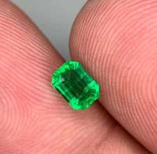 Emerald Cut Certified Natural 9.60 Ct+ Afghanistan Emerald Loose LT Gemstone