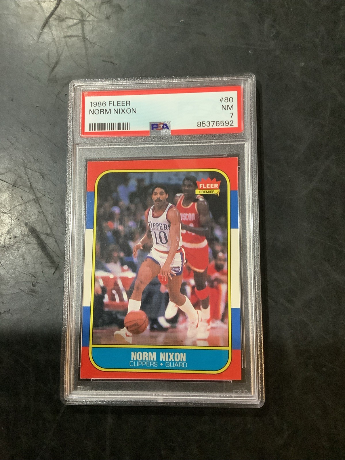 NORM NIXON 1986 Fleer #80 PSA 7 Near Mint - Los Angeles Lakers / Clippers !