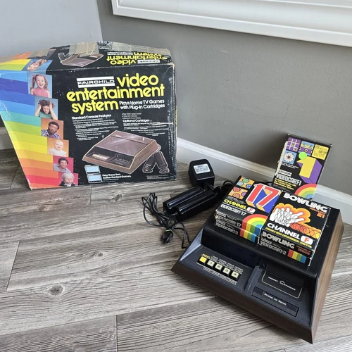 VTG FAIRCHILD CHANNEL F CONSOLE VIDEO ENTERTAINMENT SYSTEM (AS IS!) W/ GAMES