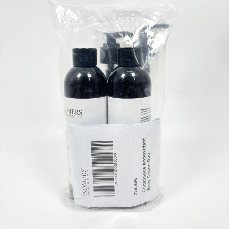 Lote 2 Isomers Glutatión Crema Corporal Antioxidante 240 ml 8,12 fl oz Laboratorio de Cuidado de la Piel Foto 2 de 4