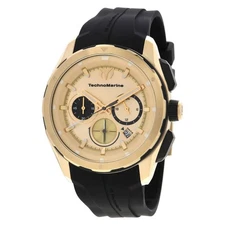 TechnoMarine Ocean Chronograph GMT Quartz Gold Dial Men's Watch TM-318105