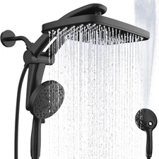 High Pressure Rain Shower Head w/ Handheld Combo Magnetic Docking & Power Jets