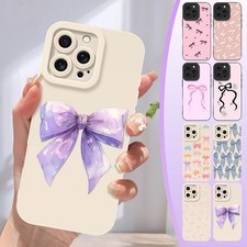 For iPhone 17e 16 14 13 15 Pro Max Exquisite Bowknot Phone Case Robust TPU Cover