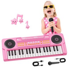 Upgraded Kids Piano Keyboard 37 Keys Toddler Keyboard with Microphone Learn...