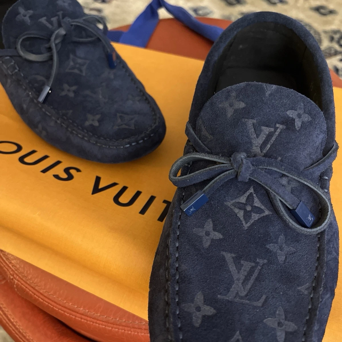 Louis Vuitton Moccasin Blue Casual Shoes for Men for sale | eBay