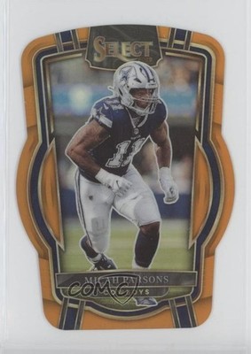 2022 Panini Select Club Level Orange Prizm Die-Cut /199 Micah Parsons #275 1u1c