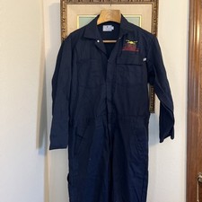 TYNDALE FR Flame Resistant Navy Blue Coveralls Size 42R Ankle Zip Jumpsuit HRC 2