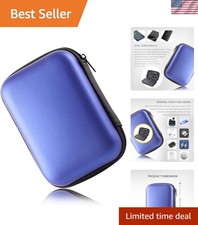 Universal 2.5  Hard Drive Organizer Bag - Shockproof  Water-Resistant Blue Case