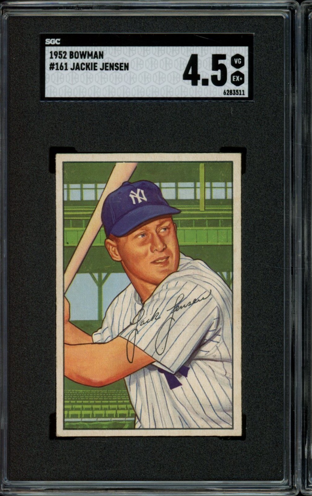 1952 Bowman #161 Jackie Jensen Yankees SGC 4.5 VG-EX+ LOOK! SV